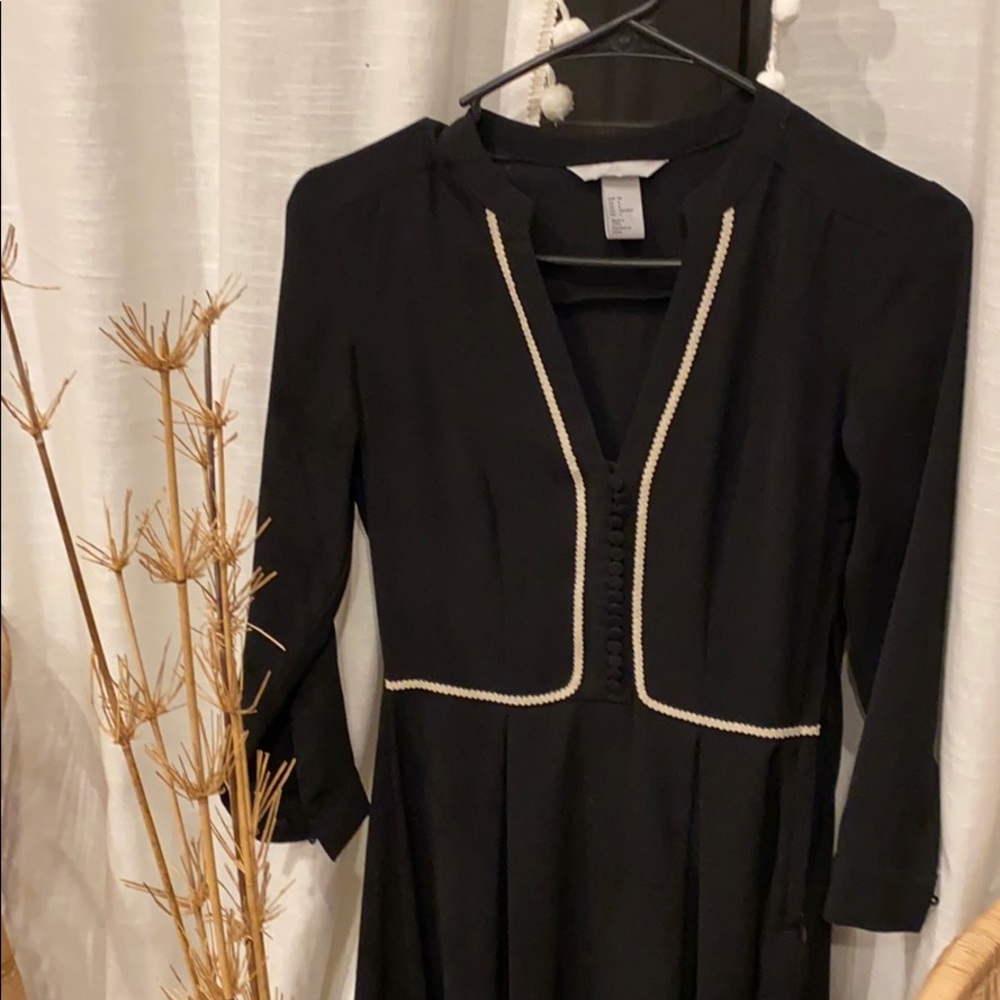 • Boho • Black Folk Bohemian Goth Mini Dress • - Picture 2 of 7